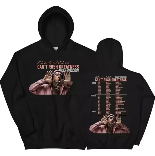 Discover Central Cee CAN'T RUSH GREATNESS World Tour 2025 Hoodie For Fans