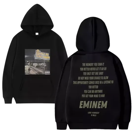 Discover Eminem 8 mile Hoodie For Fans Double-Sided