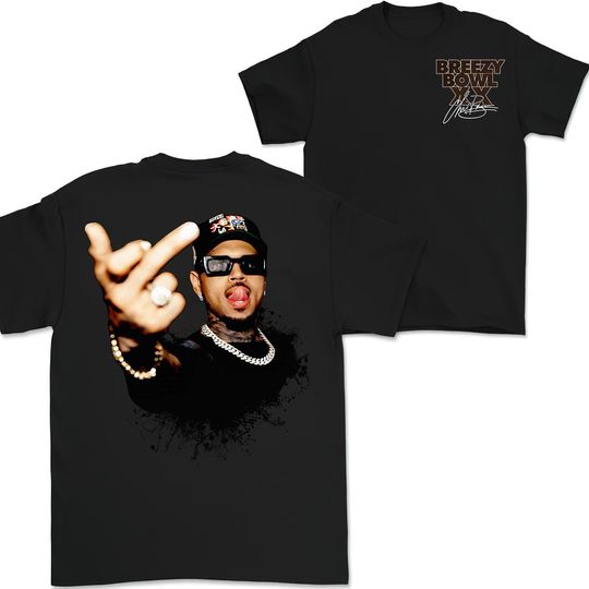 Discover Chris Brown Vintage Middle Finger Vintage Unisex Shirt, Concert 2025 Shirt