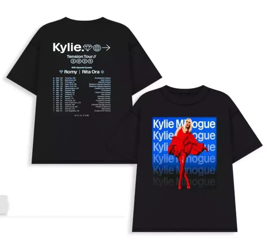 Discover 2025 Kylie Minogue Tension World Tour Shirt, Kylie Minogue 2025 Shirt