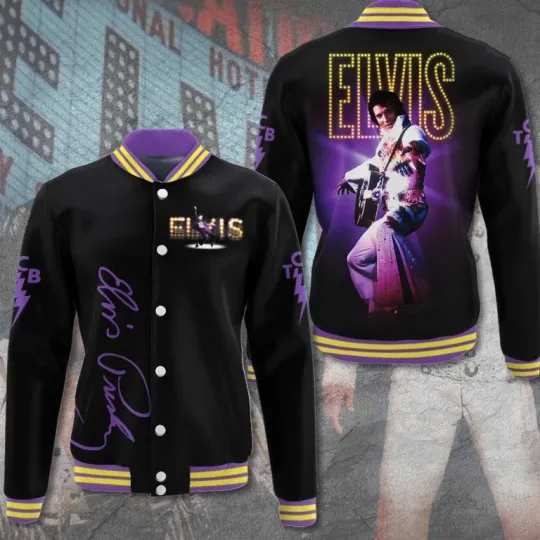 Discover Elvis Presley Varsity Jacket – –Baseball Jacket