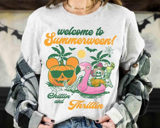 Discover Mickeyy Skeleton Pumpkin Disneyyy Summerween Shirt, Spooky Disneyyy Summer Shirt