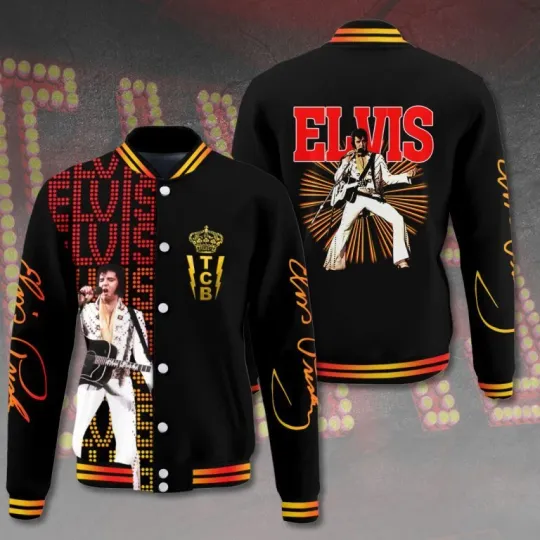 Discover Elvis Presley Varsity Jacket – –Baseball Jacket