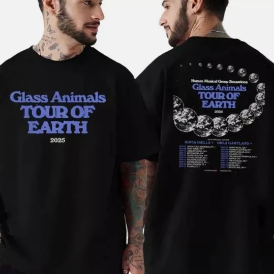 Discover Glass Animals Band Tour Of Earth 2025 Dates T-Shirtss