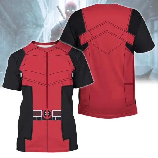 Discover Deadpooll Superhero Cosplay Costume Deadpooll 3 Gift For Fan Tshirt 3D Printed