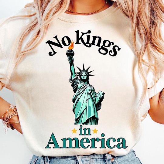 Discover No Kings in America Shirt, Pro Democracy Shirt, Anti Trump Political Shirt, 4th of July Patriotic Shirt, Liberal Protest Tee