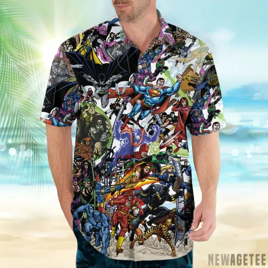 Discover Avengerss Vs Justice League Cover Hawaiian Shirt