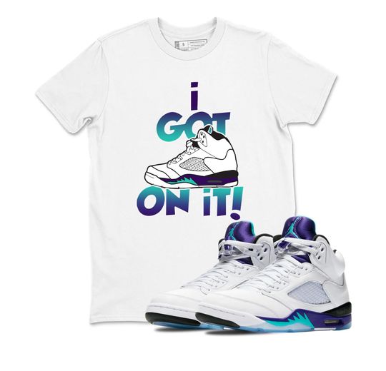 Discover Sneaker Label Jordan 5 Grape Sneaker Matching T Shirt Purple Jordan Grape T Shirt