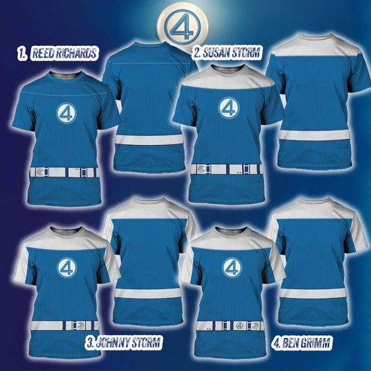 Discover Fantastic Four 3D Halloween Costume Shirt