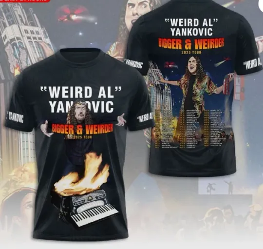Discover Weird Al Yankovic Bigger & Weirder 2025 Tour 3D T -Shirt