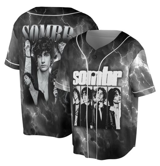 Discover Sombr World Tour Music Vintage Baseball Jersey