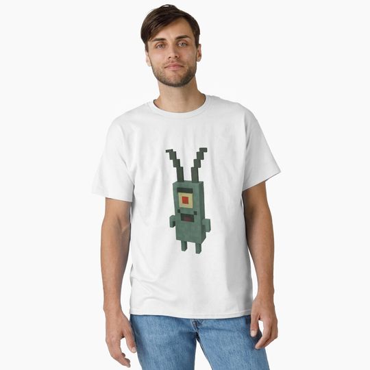 Discover Spongebob - Minecraft-Style Plankton T-Shirt
