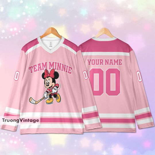 Discover Custom Minniee Hockey Jersey, Disneyyy Minniee Hockey Jersey,
