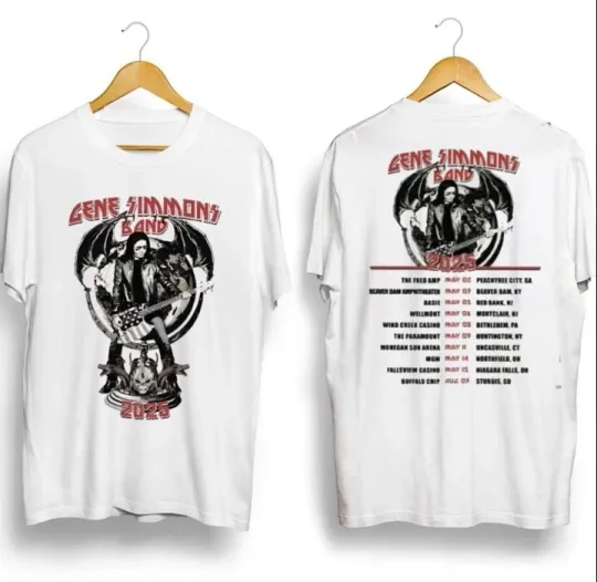 Discover Gene Simmons Band 2025 Tour T-shirt