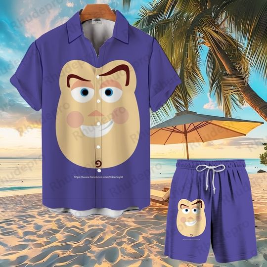 Discover Disneyyy 2025 toy stories Men Women Button Shirt Shorts