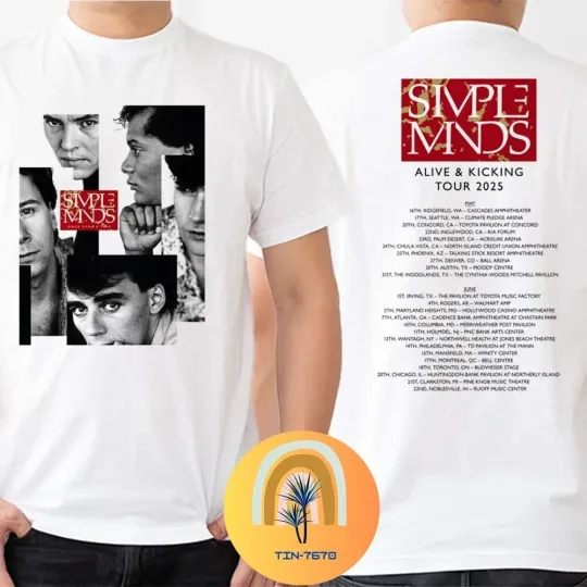 Discover Simple Minds Merch Alive And Kicking Tour 2025 T shirt