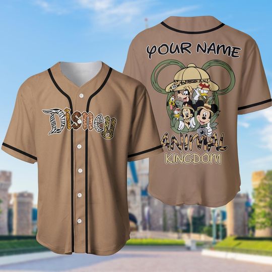 Discover animall kingdom Disneyyy Safari Jersey, Custom Disneyyy Family Shirt, Matching Disneyyy Trip Outfit, Mickeyy & Friends Jersey Shirt