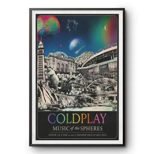 Discover Coldplay June 10, 2025 Denver, CO Event Poster