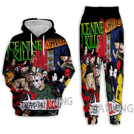 Discover Ice Nine Band  3D Printed Casual Hoodie Jogger Set