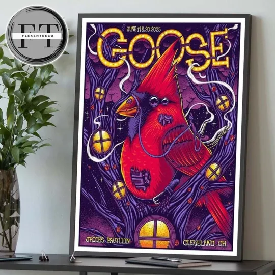 Discover Goose Poster Cleveland OH June 19 20 2025 Jacobs Pavilion Home Decor