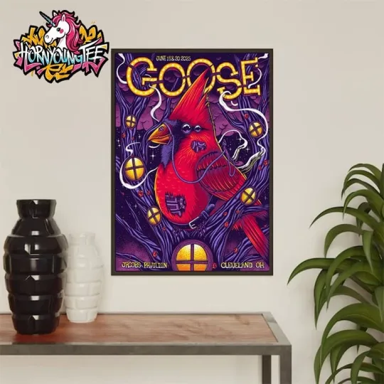 Discover Goose Poster June 19 20 2025 Cleveland OH Jacobs Pavilion Home Decor