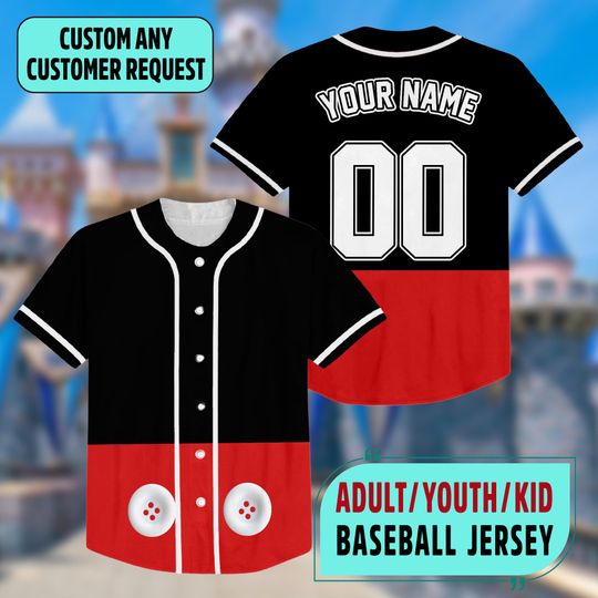 Discover Custom Disneyyy Mickeyy mouse Baseball Jersey, Mickeyy mouse