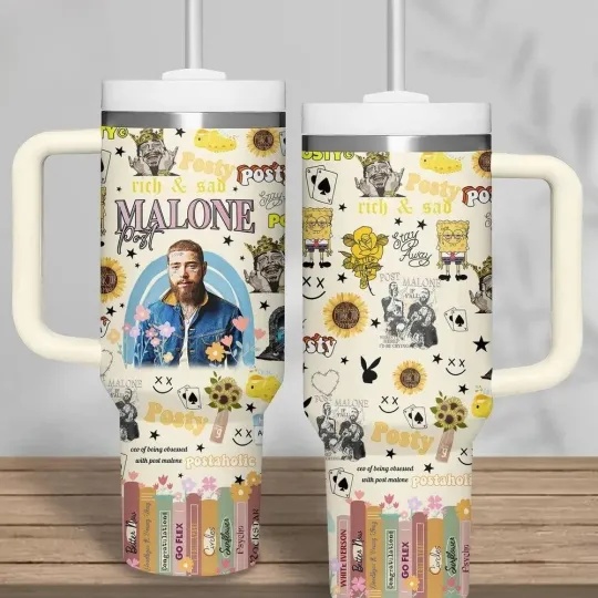 Discover Post Ma lone Postaholic 40 Oz Handle Tumbler Cup
