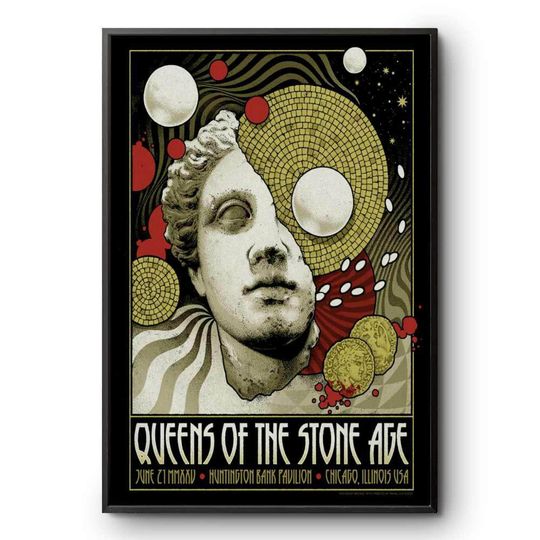 Discover Queens Of The Stone Age Chicago, IL 2025 Poster