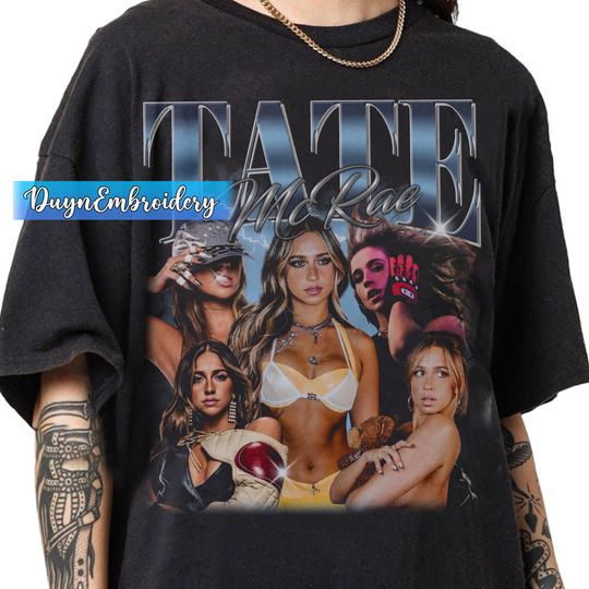 Discover Vintage 90s Graphic Style Tate McRae T-Shirt, Tate McRae Bootleg Rap Shirt