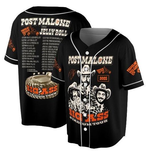 Discover Vintage Post Malone Tour Jersey, Big Asss Stadium Tour Jersey, Posty 2025 Tour Jersey