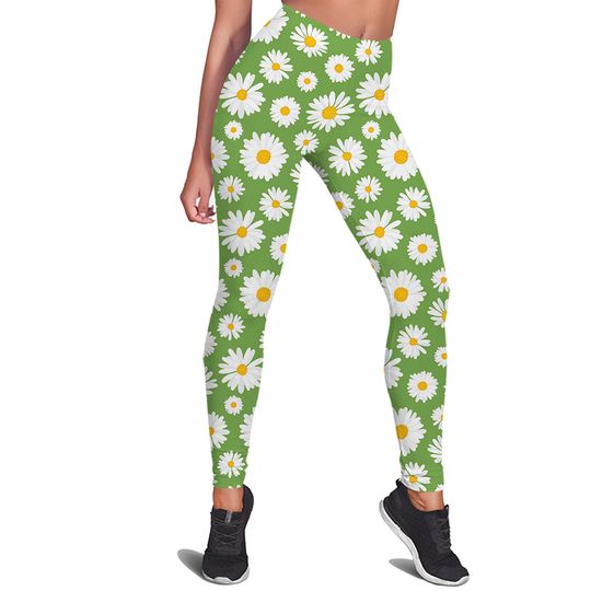 Discover Fashion Flowers Legging Daisy Florals 3D Printed
