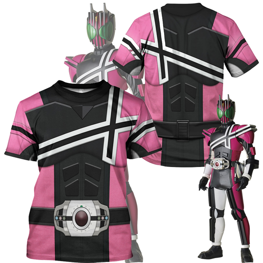 Discover Kamen Rider Decade Cosplay T-shirts Japanese Tokusatsu Costume 3D Print Kids Tees