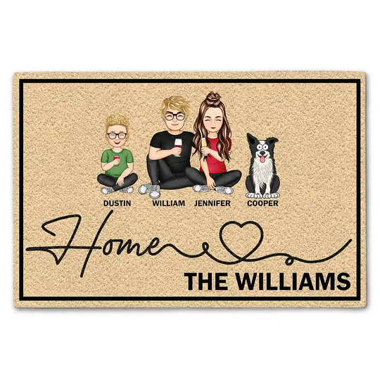 Discover Family Home Sweet Home - Personalized Doormat