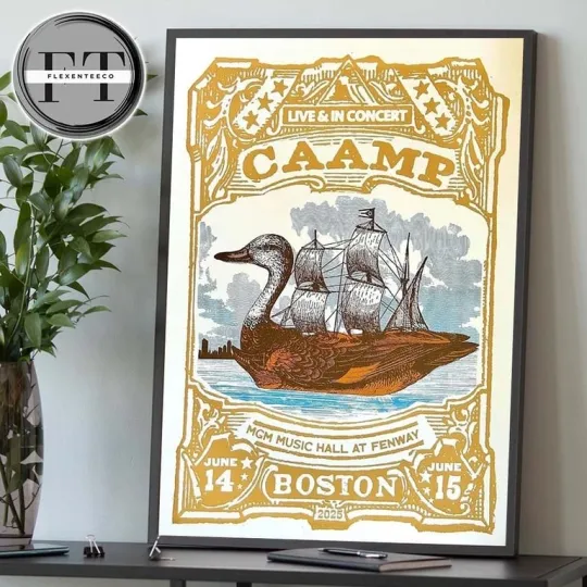 Discover Caamp Live Boston June 14 15 2025 Poster MGM Music Hall At Fenway Show