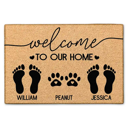 Discover Welcome To Our Home - Personalized Doormat