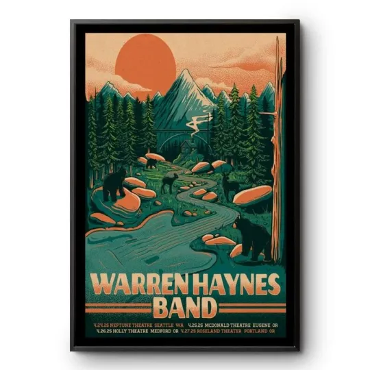 Discover Poster 2025 Spring Tour Warren Haynes Band