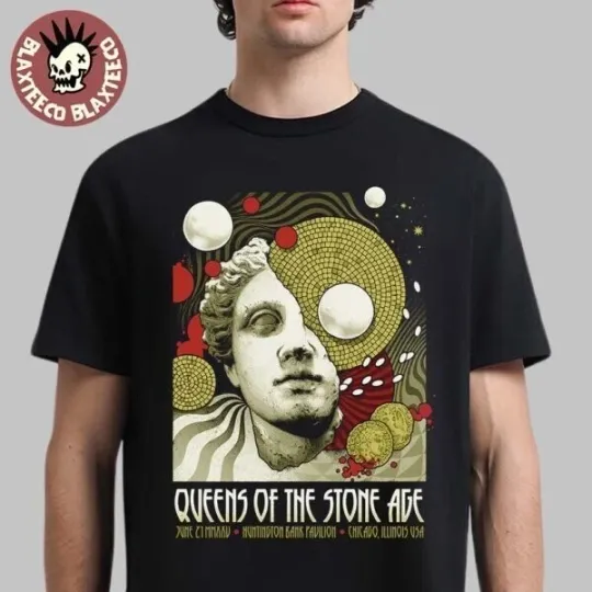 Discover Queens of the Stone Age 2025 Chicago Tee June 21 Event Shirt