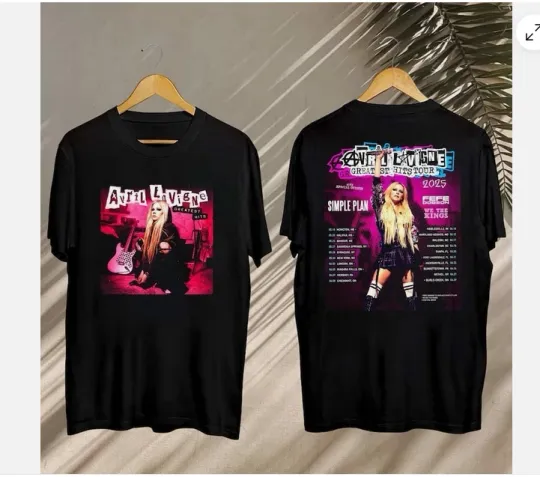 Discover 2025 Avril Lavigne Greatest Hits Tour T-Shirt, Avril Lavigne 2025 Concert.