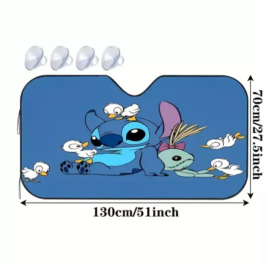 Discover Disneyyy Stitchh Car Sunshade, UV Protection, Heat Reflector, Gift for Disneyyy Fans