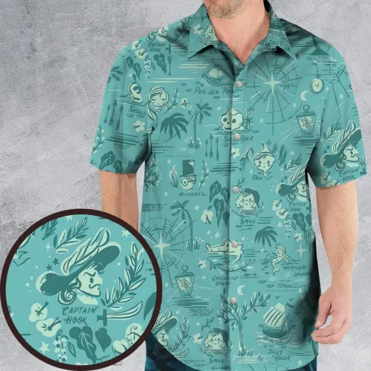 Discover Forever Neverlandd peterr pann Hawaiian Shirt, Summer Button Down Shirt