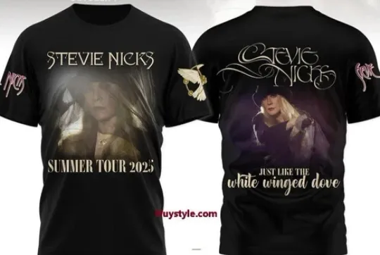 Discover Stevie Nicks Summer Tour 2025 Just Like The White Winged Dove 3D T-Shirt