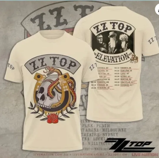 Discover Zz Top Tour 2025 shirt 3d, shirt 3d