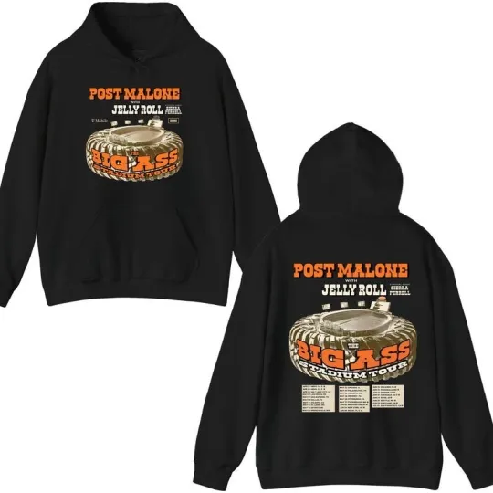 Discover Post Malone Tour 3D Hoodie, Big A Stadium Tour, Posty 2025 Tour