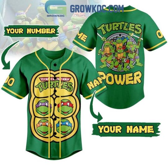Discover Teenage Mutant Ninja Turtles Power Personalized Baseball Jersey