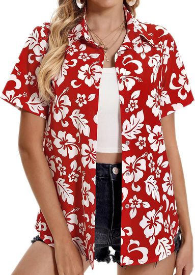 Discover Hawaiian Shirts Tropical Shirt Summer Beach Hawaii Short Sleeve Blouses Floral