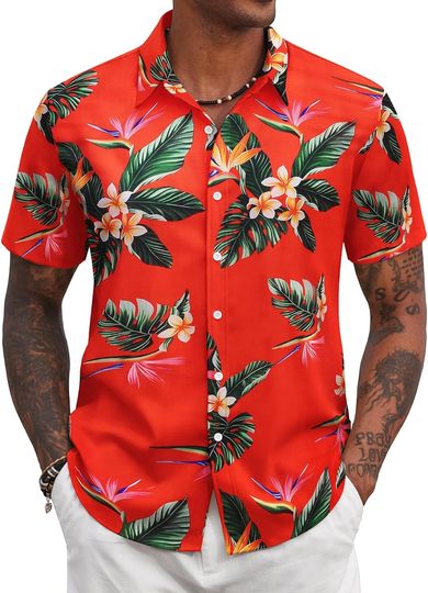 Discover Hawaiian Shirts Short Sleeve Tropical Shirt Floral Shirt Summer Beach Shirt