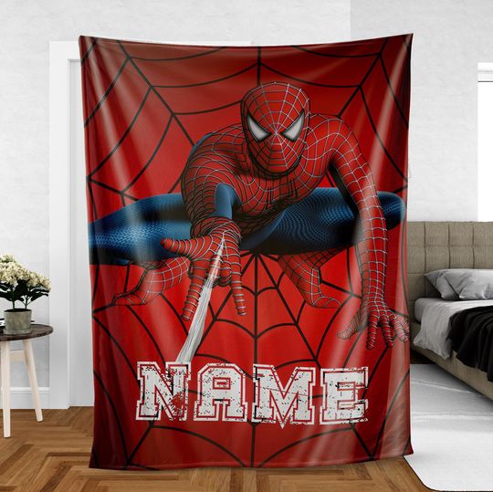 Discover Custom Spider Fleece Blanket , Spider Hero Gift For Kids , Spider Birthday Theme Party