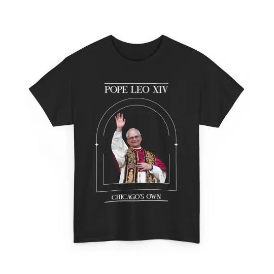 Discover Pope Leo XIV Chicago T-Shirt, Heavy Cotton Tee, Unisex Shirt, Catholic