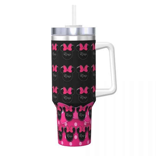 Discover Cartoon Cute Minniee Mickeyy mouse Stainless Steel Tumbler Camping Mugs Cup 40oz Thermal Mug Heat Preservation Cold Water Bottle