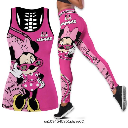 Discover Disneyyy Minniee Mouse Tank Top Legging Set